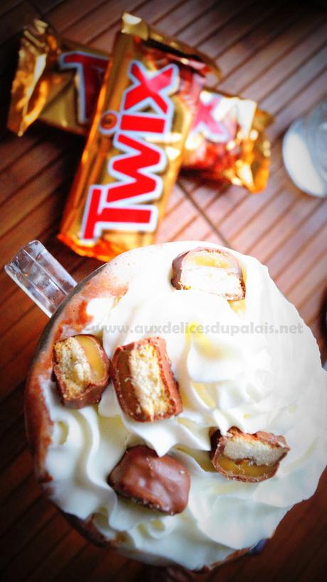 Chocolat chaud maison au Twix ®