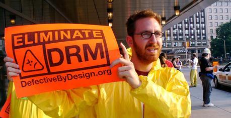 Photo prise lors d'une manifestation contre les DRM à Boston en 2007 (Photo : Wikimedia).