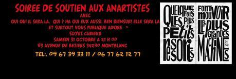 Montblanc : SOIREE DE SOUTIEN AUX ANARTISTES le 31 octobre
