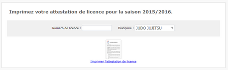 Imprimez votre attestation de licence