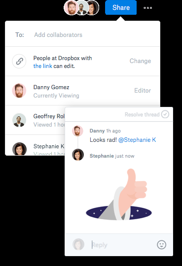 Dropbox Paper: le nouvel outil d’édition collaboratif