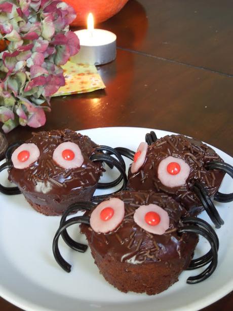 Spécial Halloween : muffins araignée