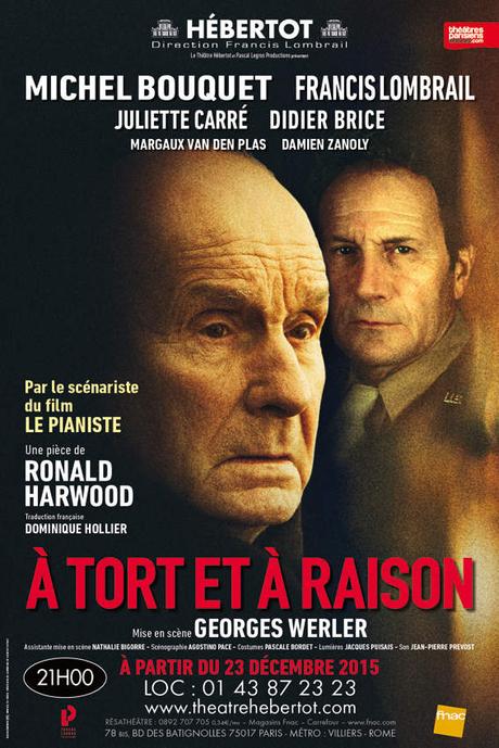 Michel Bouquet revient dans A Tort Et A Raison dès le 23 Décembre au Théâtre Hébertot