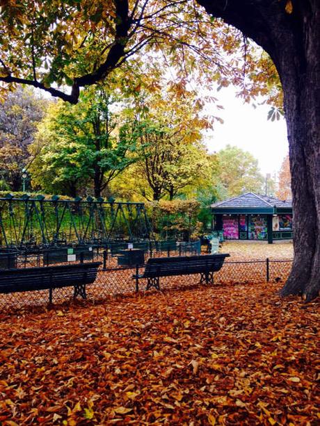 Le parc Monceau sous un tapis de feuilles 