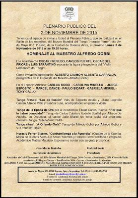 Grand hommage à Alfredo Gobbi ce soir [à l'affiche]