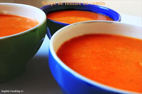Soupe minceur de tomates au cumin