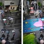 ART : Du street art qui apparait quand il pleut !
