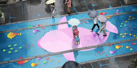 ART : Du street art qui apparait quand il pleut !