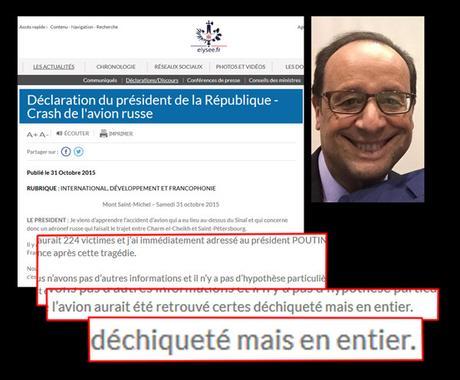 hollande déchiqueté mais entier