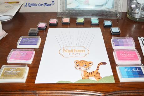 {Les 3 ans de Nathan} Sa fête d’anniversaire nuage d'empreintes