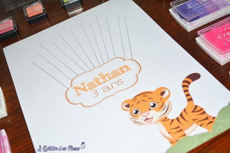 {Les 3 ans de Nathan} Sa fête d’anniversaire nuage d'empreintes 1
