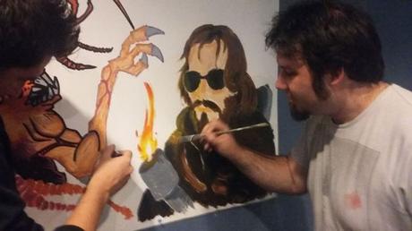 Fresque The Thing à la soirée Carpenter 03