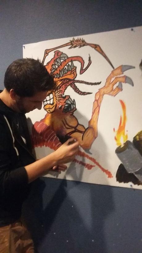 Fresque The Thing à la soirée Carpenter 02