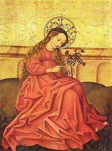 peinture : Vierge au jardinet (anonyme, début XVIe siècle)