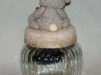 Pot gourmand avec p'tit ourson cuistot en porcelaine froide