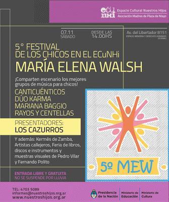 Le festival María Elena Walsh à Palermo [à l'affiche]