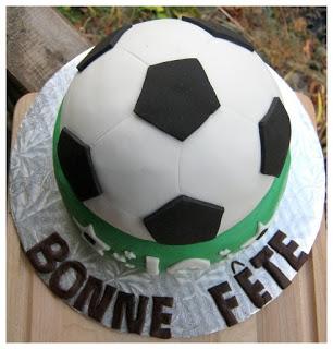 Gâteau ballon soccer