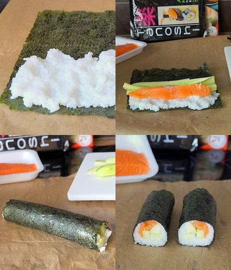 Maki au saumon avocat & concombre (recette facile)