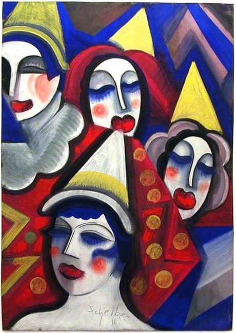 Hugo Scheiber Four clowns 1930