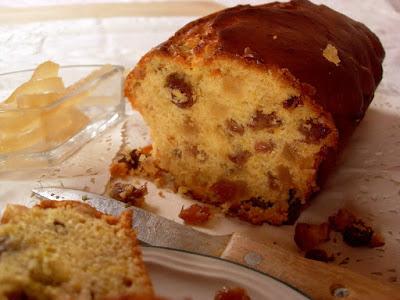 Cake aux raisins secs et aux écorces de citrons confits (Vegan)