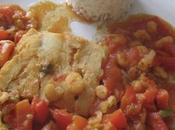 Poisson/crevettes façon basquaise