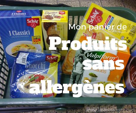 paniers produits sans allergènes. plv, fruits à coques