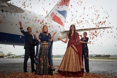 Un baptême à l’indienne pour le premier vol Boeing 787-9 de British Airways