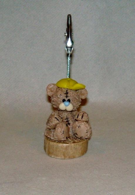 Porte-photo avec p'tit ourson en porcelaine froide