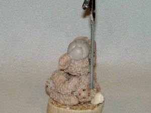 Porte-photo avec p'tit ourson en porcelaine froide