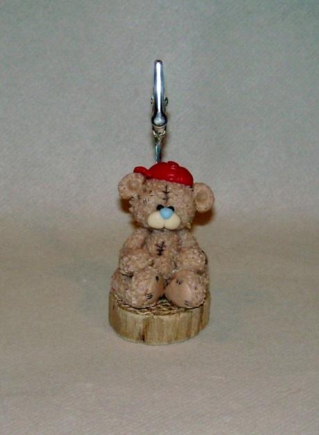 Porte-photo avec p'tit ourson en porcelaine froide