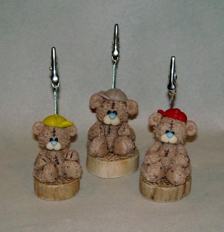 Porte-photo avec p'tit ourson en porcelaine froide