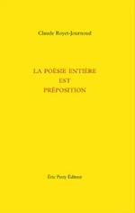 La poésie entière est préposition, de Claude Royet-Journoud