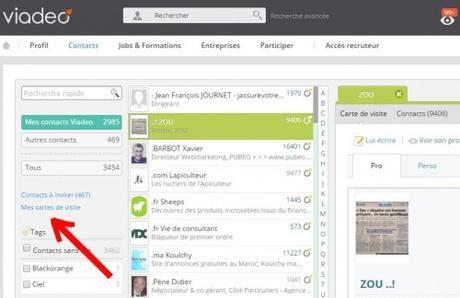 export des contacts viadeo