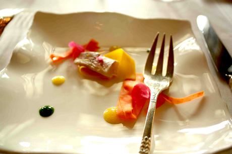 Barbue marinée gingembre, patae douce… © P.Faus