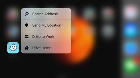 Waze sur iPhone apporte support du 3D Touch