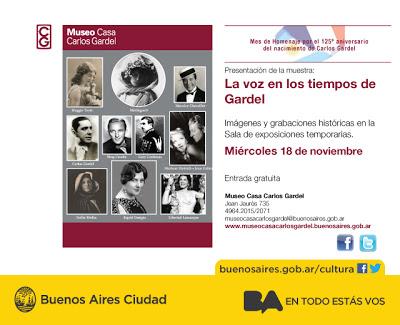 Inauguration d'une exposition sur la voix au Museo Casa Carlos Gardel [à l'affiche]