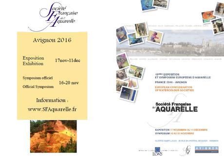 19th European Watercolours Exhibition and Symposium . . . c’est à Avignon dans un an Avignon 2016 2