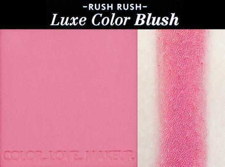 Luxe Colour Blush de Zoeva en teinte Rush Rush : gros plan et swatch