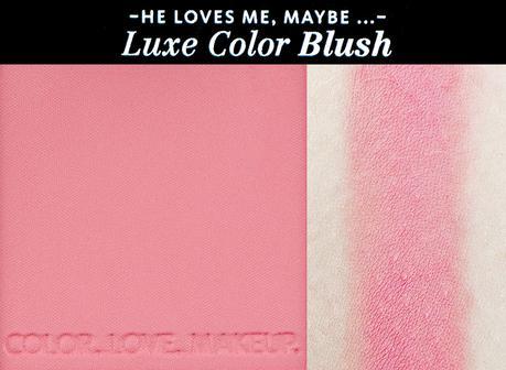 Luxe Colour Blush de Zoeva en teinte He loves me, maybe ... : gros plan et swatch