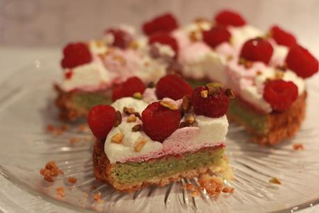Tarte pistaches et framboises sur une base de Fantastik