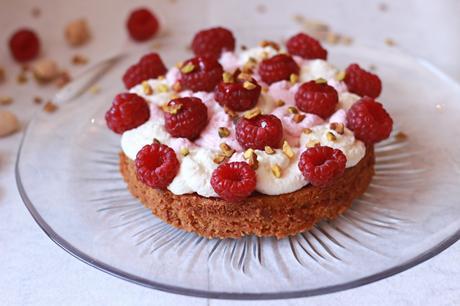 Tarte pistaches et framboises sur une base de Fantastik
