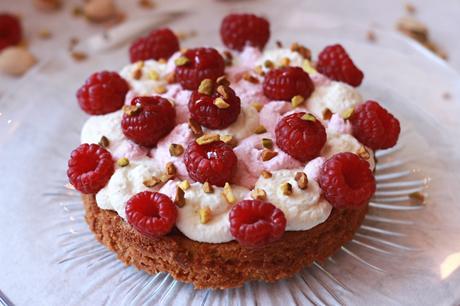 Tarte pistaches et framboises sur une base de Fantastik