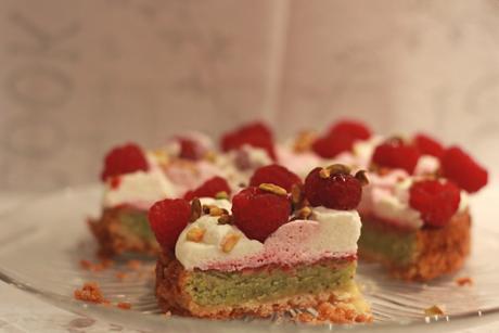 Tarte pistaches et framboises sur une base de Fantastik