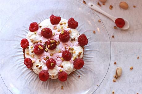 Tarte pistaches et framboises sur une base de Fantastik