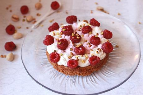 Tarte pistaches et framboises sur une base de Fantastik