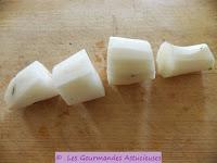 Radis noirs, pommes de terre et oignon confits au four (Vegan)