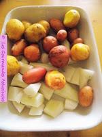 Radis noirs, pommes de terre et oignon confits au four (Vegan)