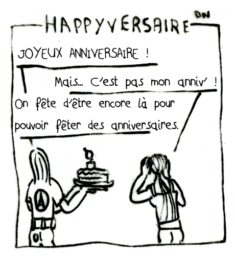 HAPPYVERSAIRE Strip de Zéda pour illustrer intro des 7BD du mois spécial anniversaire