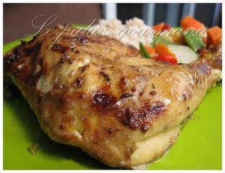 Cuisses de poulet grillés et marinés à la dijonnaise