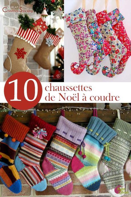 10 idées de chaussettes de Noël à coudre